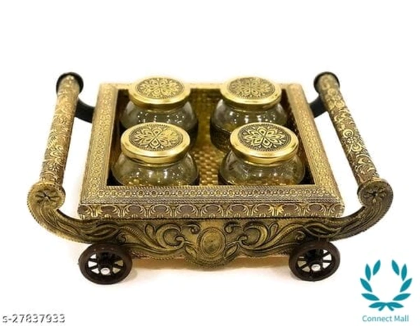 VNS Tray and Jar Wooden Tray and Jar Set - Tray And  Jar
